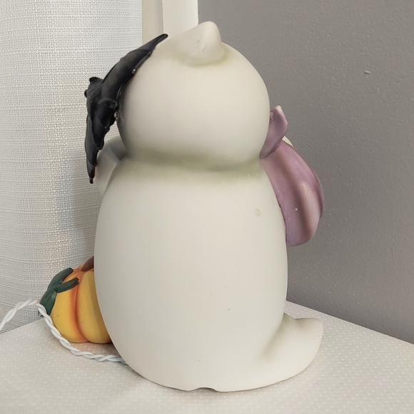 Vtg Halloween Ghost Light Bat Pumpkin Blanket Holiday Accent Light Electic - Picture 4 of 12